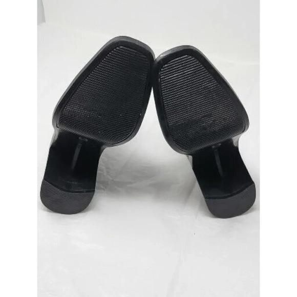 JEFFREY CAMPBELL HURRICANE CHELSEA BOOT BLACK PATENT LEATHER BLOCK HEEL SIZE 10M - Picture 5 of 7